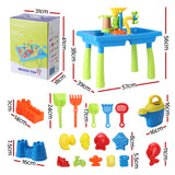 Outdoor Play Equipment: Keezi Kids Sand and Water Table Windmill Shovel Outdoor Sandpit Toys Beach Play