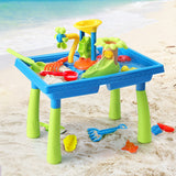 Outdoor Play Equipment: Keezi Kids Sand and Water Table Windmill Shovel Outdoor Sandpit Toys Beach Play