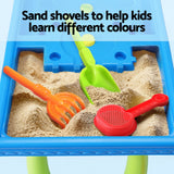 Outdoor Play Equipment: Keezi Kids Sand and Water Table Windmill Shovel Outdoor Sandpit Toys Beach Play