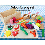 Pretend Play: Keezi Kids Kitchen Play Set Wooden Pretend Toys Cooking Utensils Pots Pans Food