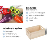 Pretend Play: Keezi Kids Kitchen Play Set Wooden Pretend Toys Cooking Utensils Pots Pans Food