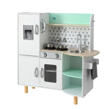 Pretend Play: Keezi Kids Wooden Pretend Kitchen Play Sets Cooking Toys Oven Fridge 85CM Green