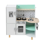 Pretend Play: Keezi Kids Wooden Pretend Kitchen Play Sets Cooking Toys Oven Fridge 85CM Green