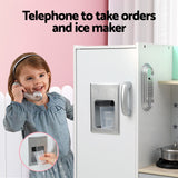 Pretend Play: Keezi Kids Wooden Pretend Kitchen Play Sets Cooking Toys Oven Fridge 85CM Green