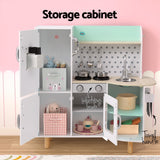 Pretend Play: Keezi Kids Wooden Pretend Kitchen Play Sets Cooking Toys Oven Fridge 85CM Green