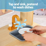 Pretend Play: Keezi Kids Wooden Pretend Kitchen Play Sets Cooking Toys Pot Pan Bowls Oven Dishwasher 80CM Blue