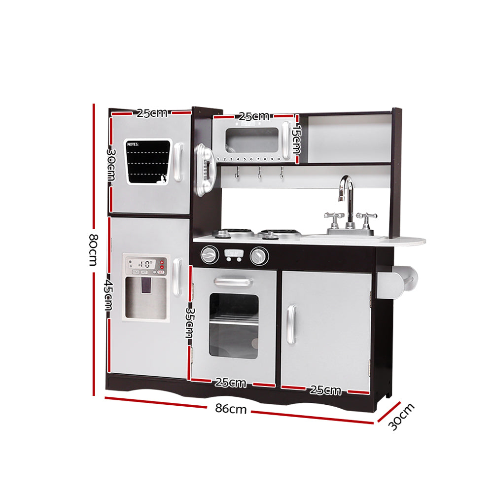 Pretend Play: Keezi Kids Kitchen Play Set Wooden Pretend Toys Cooking Children Stove Fridge