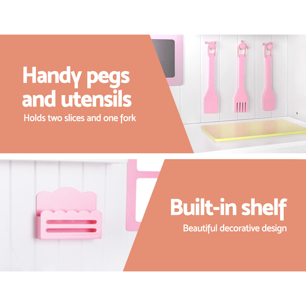 Pretend Play: Keezi Kids Kitchen Play Set Wooden Pretend Toys Cooking Children Storage Cabinet