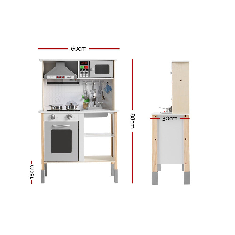 Pretend Play: Keezi Kids Kitchen Play Set Wooden Pretend Toys Cooking Children Cookware Sink