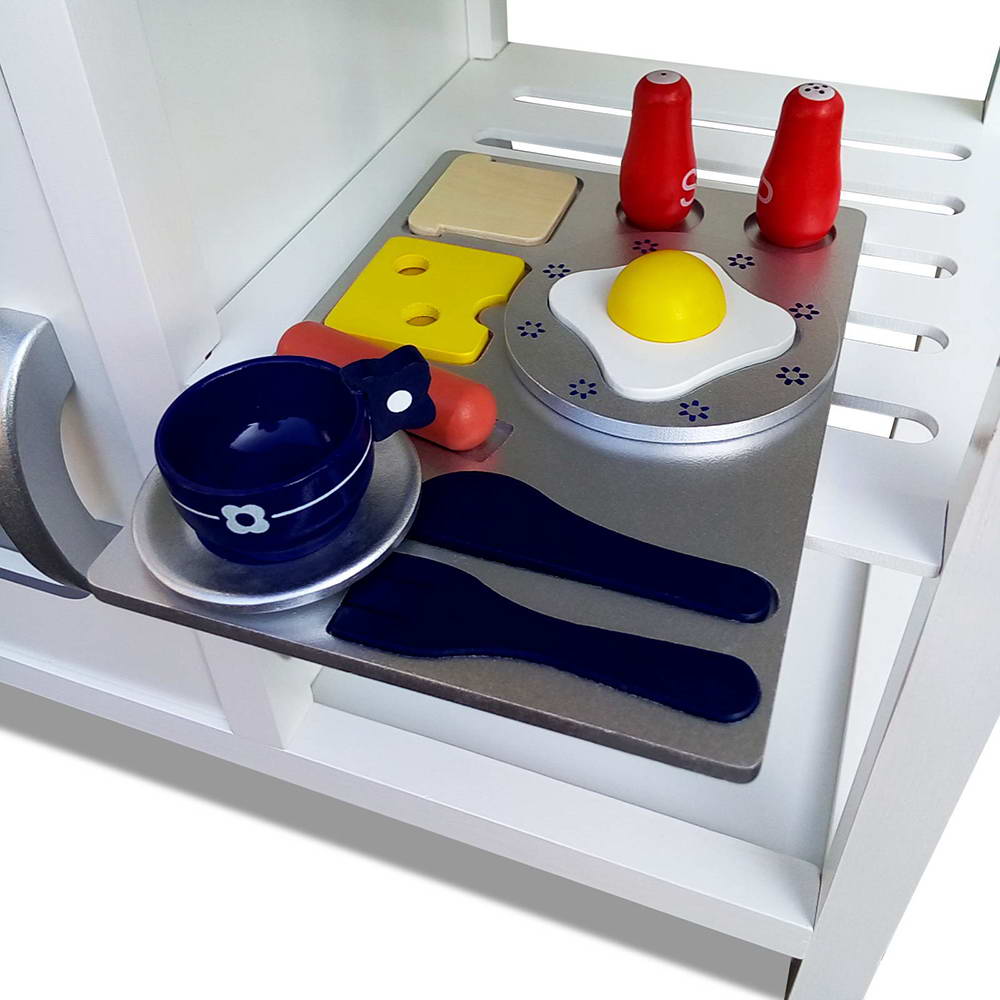 Pretend Play: Keezi Kids Kitchen Play Set Wooden Pretend Toys Cooking Children Cookware Food