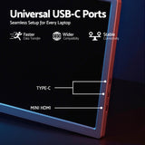 Computer Monitors & Accessories: Devanti Portable Monitor Laptop Screen Extender Dual Display 1080P IPS USB C