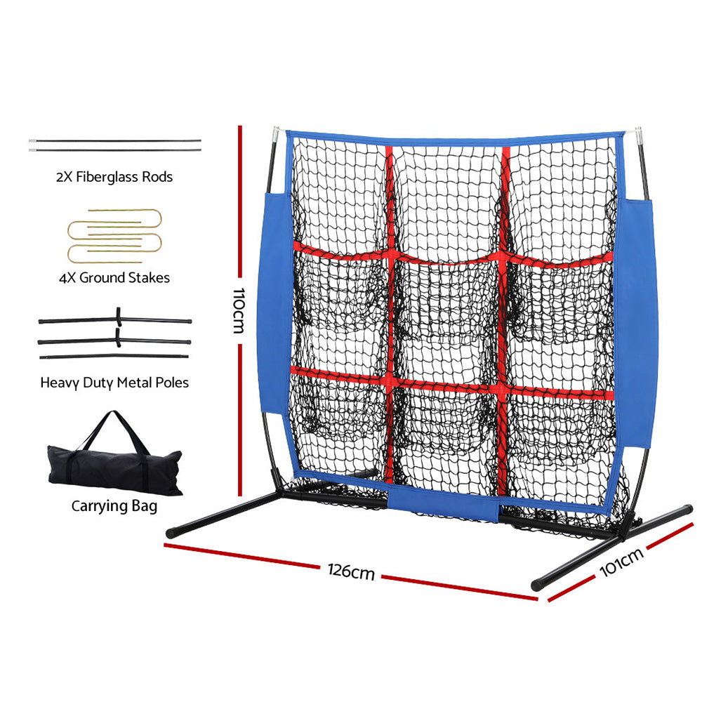 Soccer & Soccer Accessories: Everfit Soccer Net Baseball Pitching Football Goal Training Aid 9 Target Zone