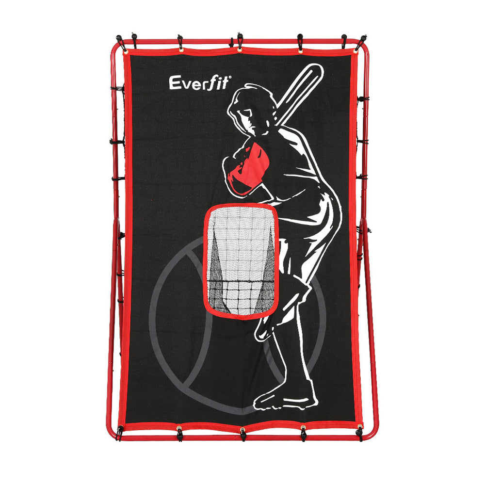 Basketball & Basketball Accessories: Everfit Baseball Net Rebound Pitching Kit Target Hitter 2 in 1 Training Aid