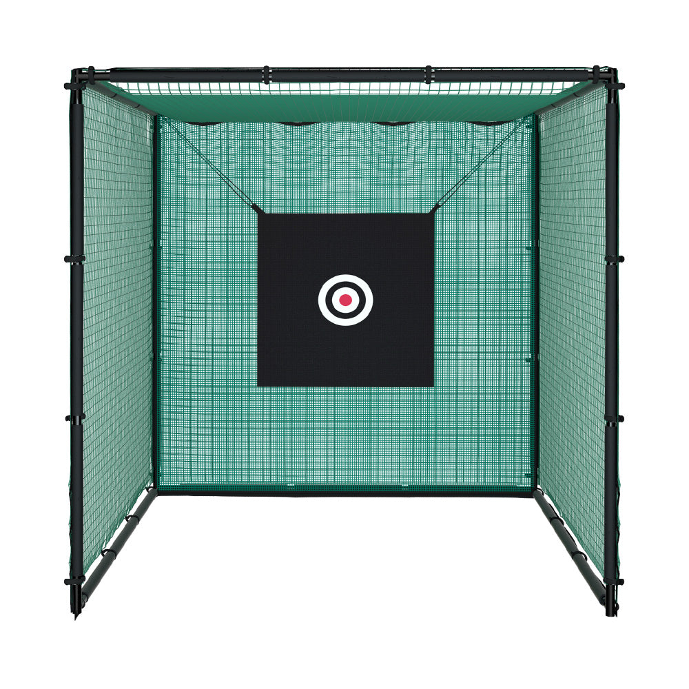 Golf Training Aids: Everfit 3m Golf Practice Net Hitting Cage with Steel Frame Baseball Training