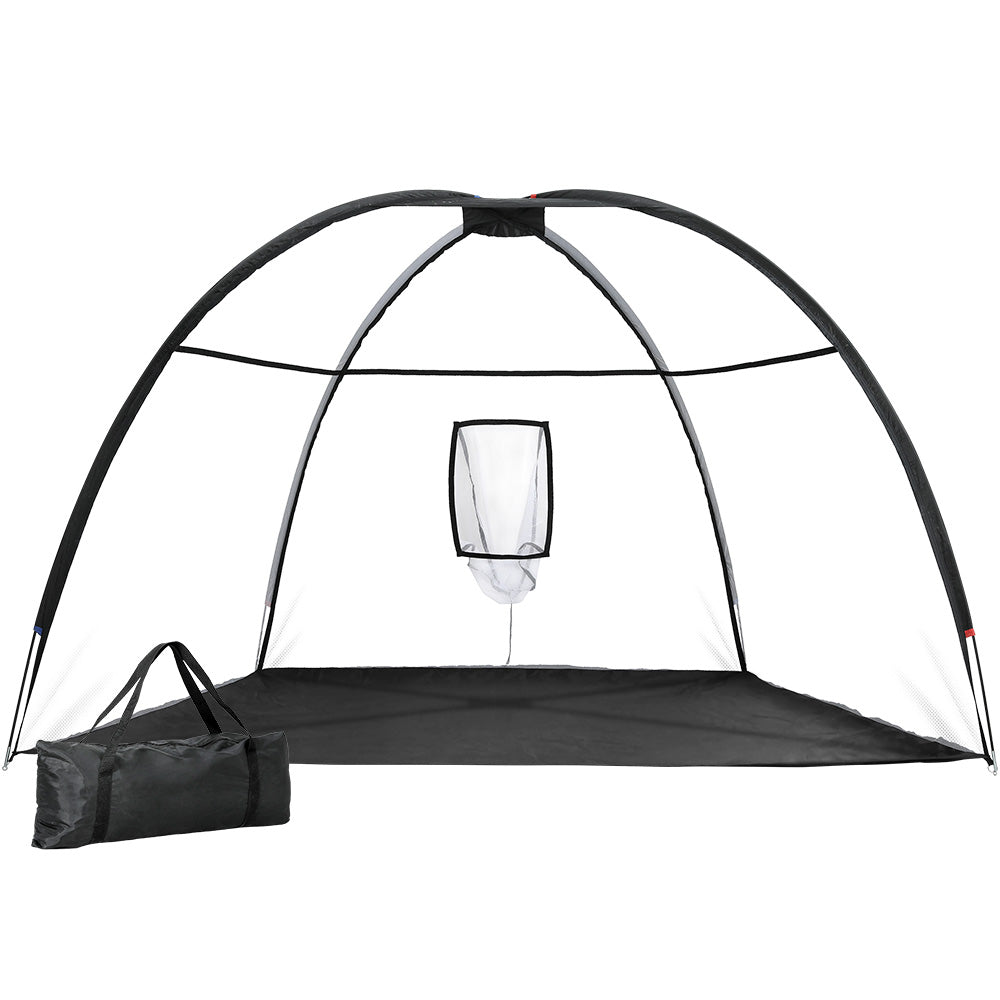 Golf Training Aids: Everfit 3.5m Golf Practice Net Portable Training Aid Driving Target Tent Black