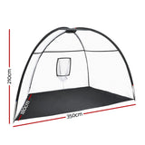 Golf Training Aids: Everfit 3.5m Golf Practice Net Portable Training Aid Driving Target Tent Black