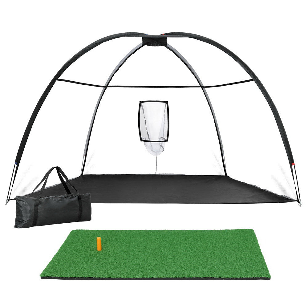 Golf Training Aids: Everfit 3.5m Golf Practice Net with Driving Mat Training Aid Target Hitting