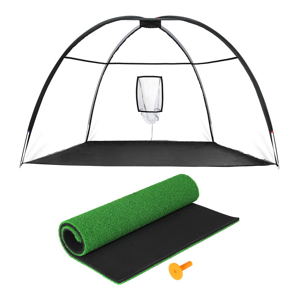 Golf Training Aids: Everfit 3.5m Golf Practice Net with Driving Mat Training Aid Target Hitting