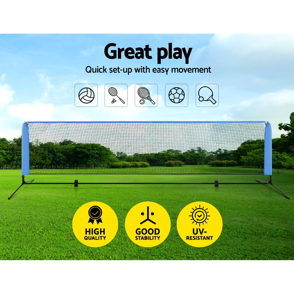 Basketball & Basketball Accessories: Everfit 4m Badminton Tennis Net Portable Volleyball Kit Adjustable Height