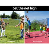 Basketball & Basketball Accessories: Everfit 4m Badminton Tennis Net Portable Volleyball Kit Adjustable Height