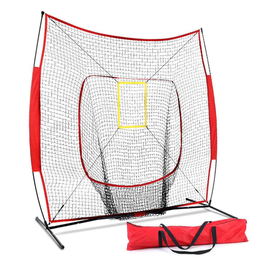 Basketball & Basketball Accessories: Everfit 7ft Baseball Net Pitching Kit with Stand Softball Training Aid Sports