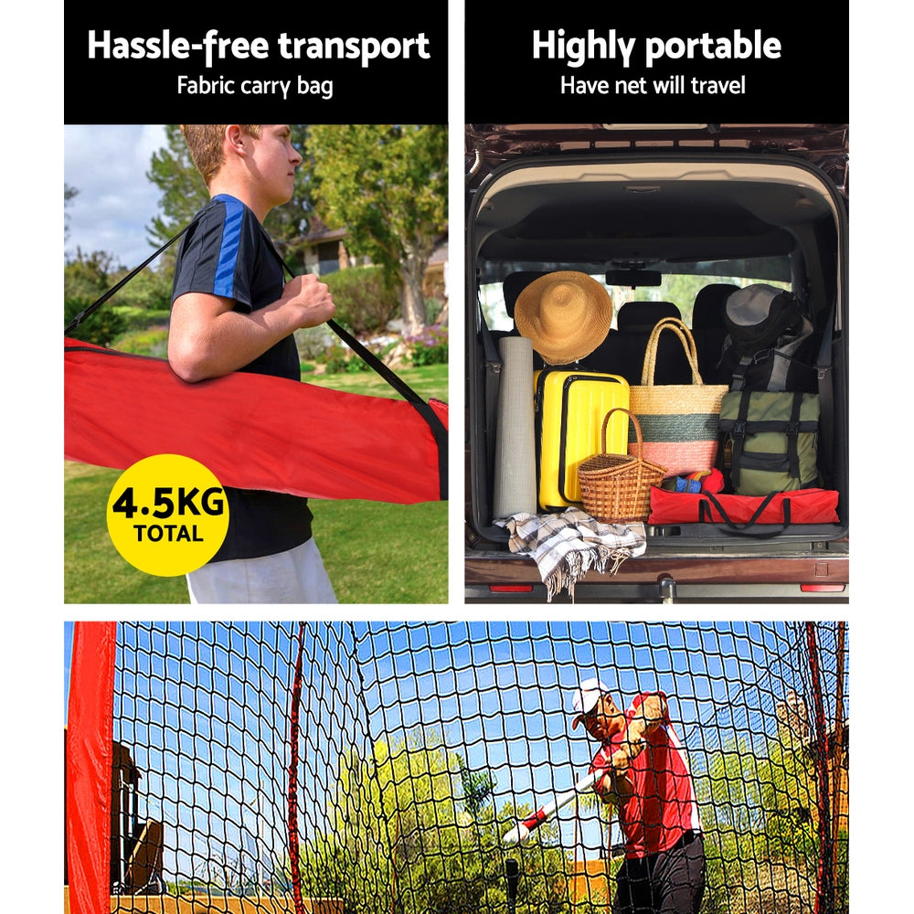 Basketball & Basketball Accessories: Everfit 7ft Baseball Net Pitching Kit with Stand Softball Training Aid Sports