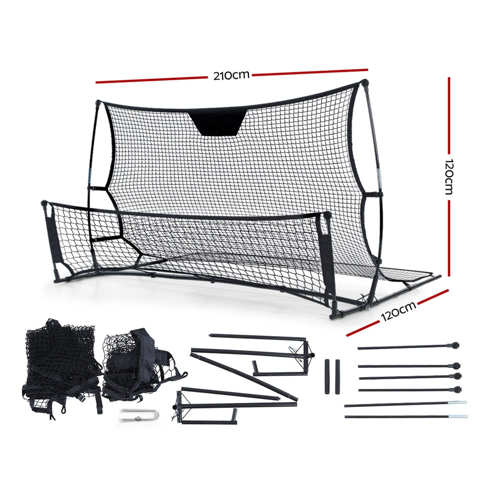 Soccer & Soccer Accessories: Everfit 2.1m Football Soccer Net Portable Goal Net Rebounder Sports Training