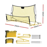 Soccer & Soccer Accessories: Everfit 2.1m Football Soccer Net Portable Goal Net Rebounder Sports Training Yellow