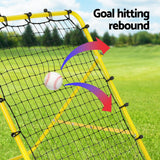 Soccer & Soccer Accessories: Everfit Baseball Soccer Net Rebounder Football Goal Net Sports Training Aid Yellow