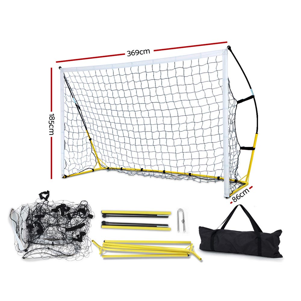 Soccer & Soccer Accessories: Everfit 3.6m Football Soccer Net Portable Goal Net Rebounder Sports Training