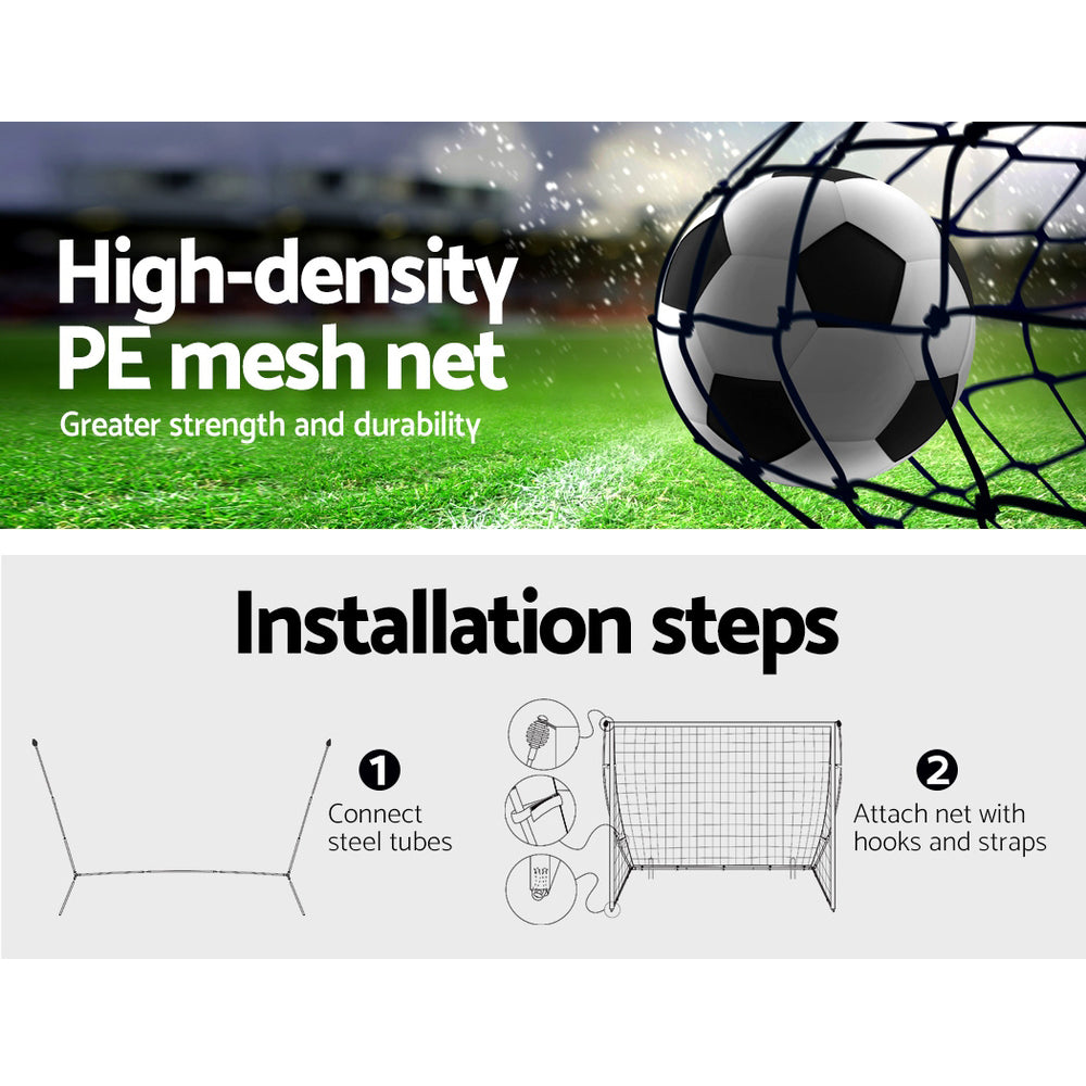 Soccer & Soccer Accessories: Everfit 3.6m Football Soccer Net Portable Goal Net Rebounder Sports Training