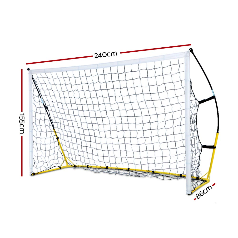 Soccer & Soccer Accessories: Everfit 2.4m Football Soccer Net Portable Goal Net Rebounder Sports Training