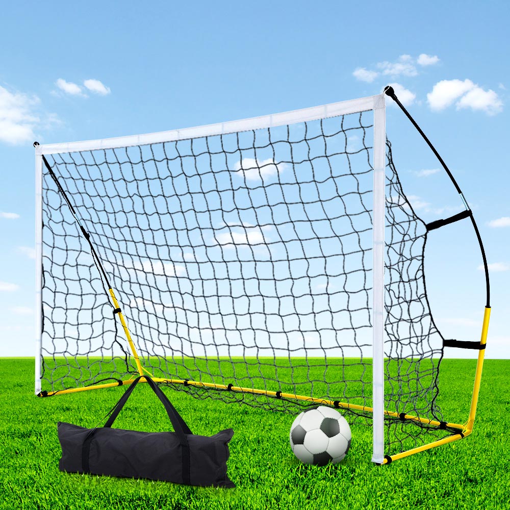 Soccer & Soccer Accessories: Everfit 2.4m Football Soccer Net Portable Goal Net Rebounder Sports Training