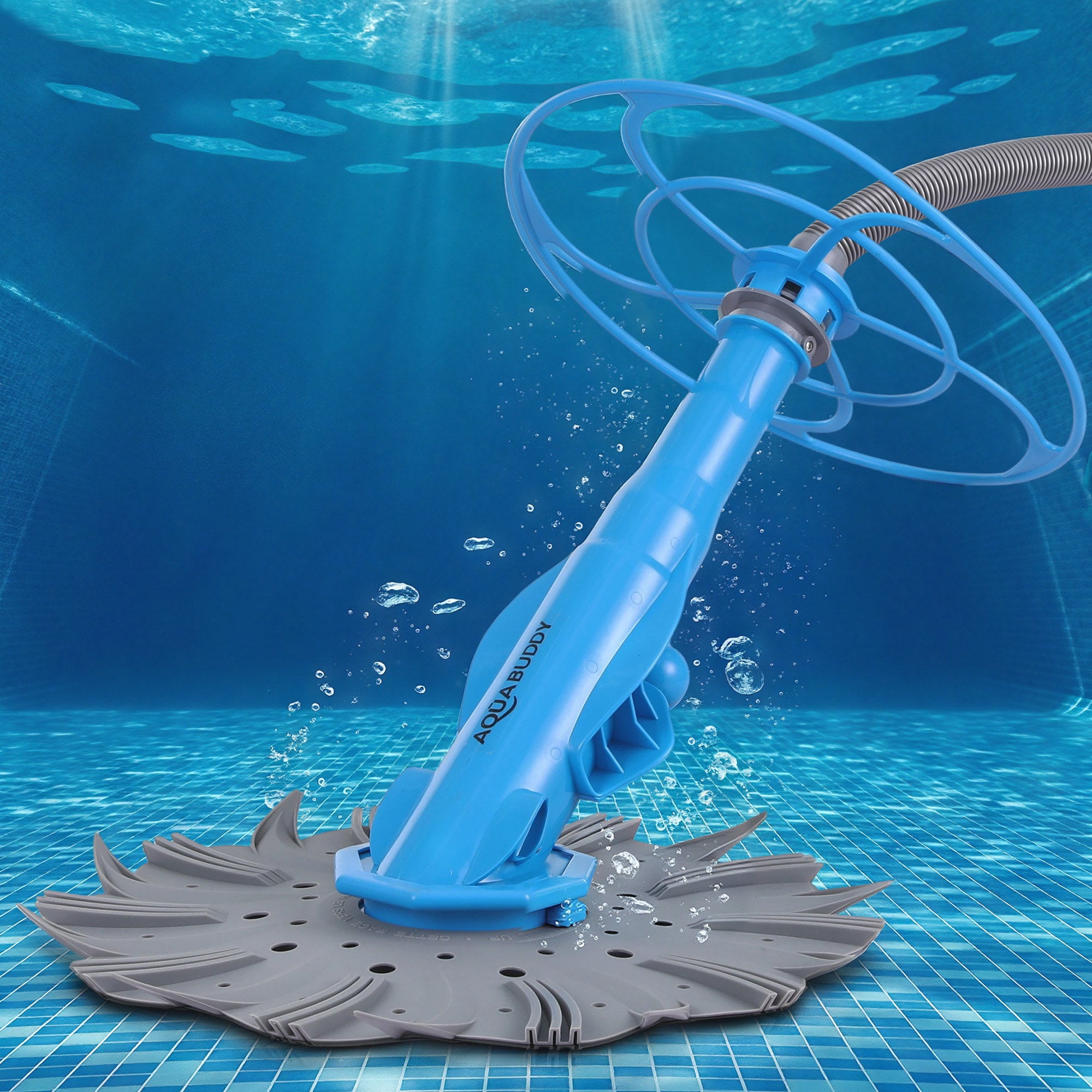 Pool Sweeps & Vacuums: Aqua Buddy Vacuum Pool Cleaner Automatic Swimming Pool Floor Climb Wall Grey