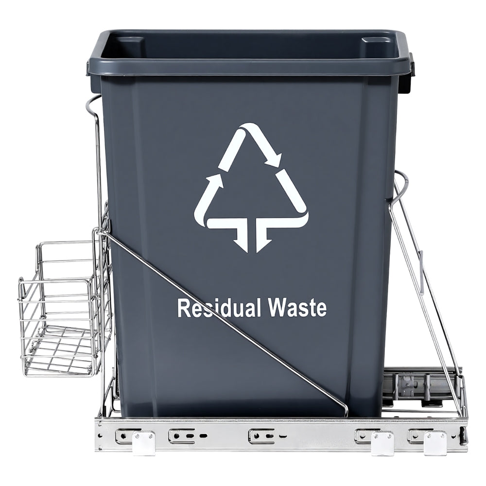 Pull Out Bins: Cefito Pull Out Bin Kitchen Cabinet Slide Garbage Rubbish Bins Basket 40L Grey