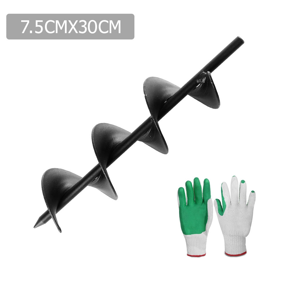 Outdoor Power Equipment: GIANTZ Power Garden Auger Small Earth Planter 75 X 300MM Black