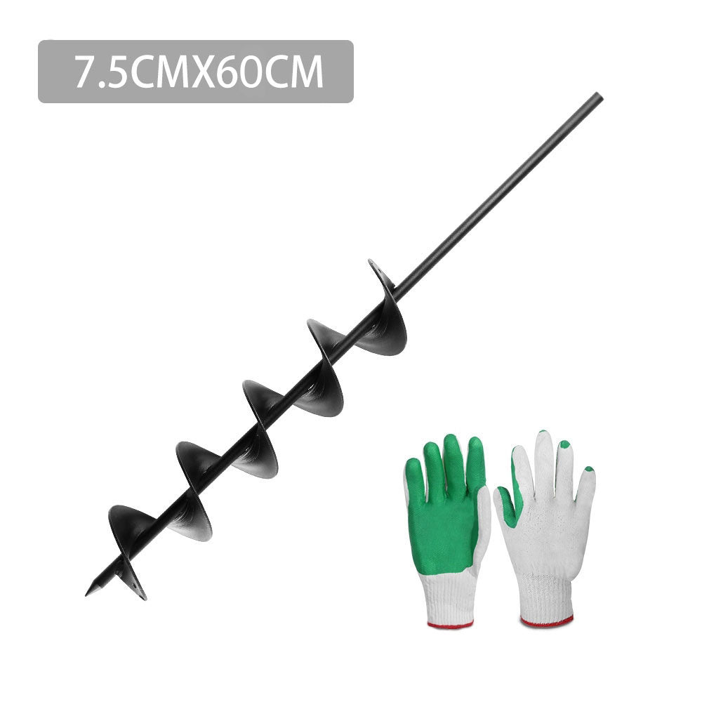Outdoor Power Equipment: GIANTZ Power Garden Auger Small Earth Planter 75 X 600MM Black