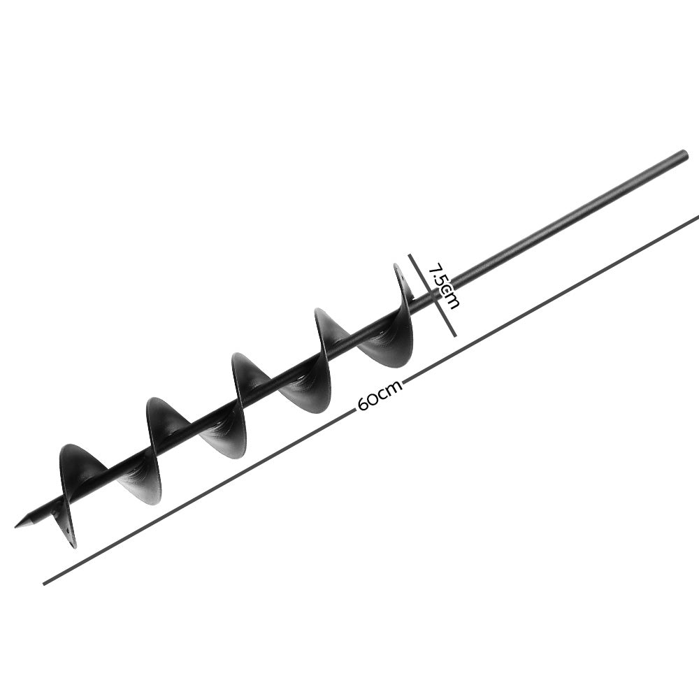 Outdoor Power Equipment: GIANTZ Power Garden Auger Small Earth Planter 75 X 600MM Black