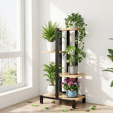 Pots, Planters & Accessories: Artiss 4 Tiers Plant Stand Metal Flower Pots Shelf Indoor Outdoor Garden Home
