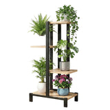 Pots, Planters & Accessories: Artiss 4 Tiers Plant Stand Metal Flower Pots Shelf Indoor Outdoor Garden Home
