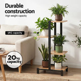 Pots, Planters & Accessories: Artiss 4 Tiers Plant Stand Metal Flower Pots Shelf Indoor Outdoor Garden Home