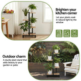Pots, Planters & Accessories: Artiss 4 Tiers Plant Stand Metal Flower Pots Shelf Indoor Outdoor Garden Home