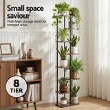Pots, Planters & Accessories: Artiss 8 Tiers Plant Stand Metal Flower Pots Shelf Indoor Outdoor Garden Home