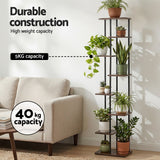 Pots, Planters & Accessories: Artiss 8 Tiers Plant Stand Metal Flower Pots Shelf Indoor Outdoor Garden Home