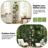 Pots, Planters & Accessories: Artiss 8 Tiers Plant Stand Metal Flower Pots Shelf Indoor Outdoor Garden Home