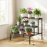 Pots, Planters & Accessories: Artiss Plant Stand 3 Tier Metal Corner Plant Shelf Multiple Flower Holder Rack