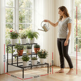 Pots, Planters & Accessories: Artiss Plant Stand 3 Tier Metal Corner Plant Shelf Multiple Flower Holder Rack