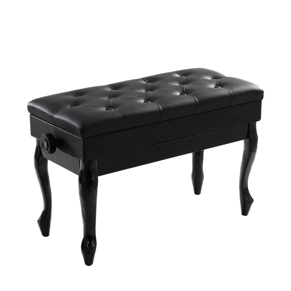 Table & Bar Stools: Alpha Piano Bench Stool Adjustable Height Keyboard Seat