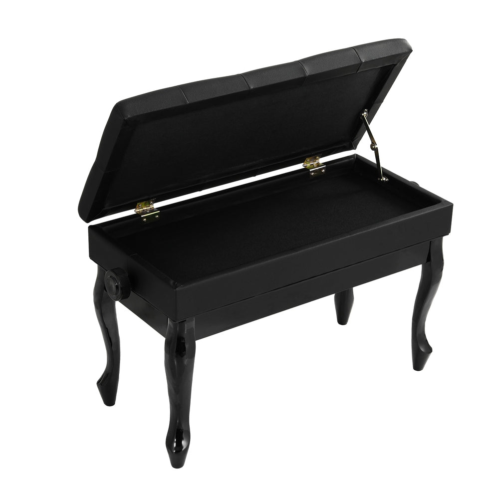 Table & Bar Stools: Alpha Piano Bench Stool Adjustable Height Keyboard Seat