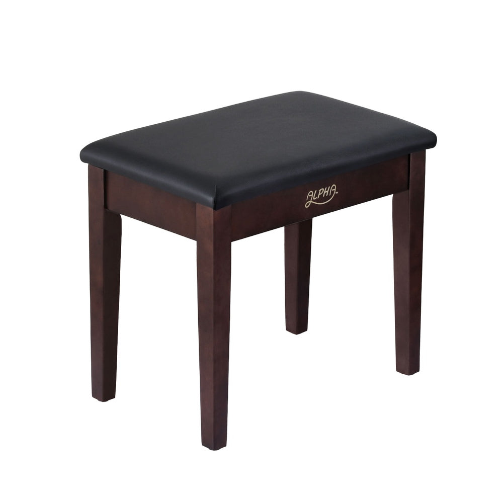 Ottomans & Footstools: Alpha Piano Bench Stool with Storage Wooden PU Leather